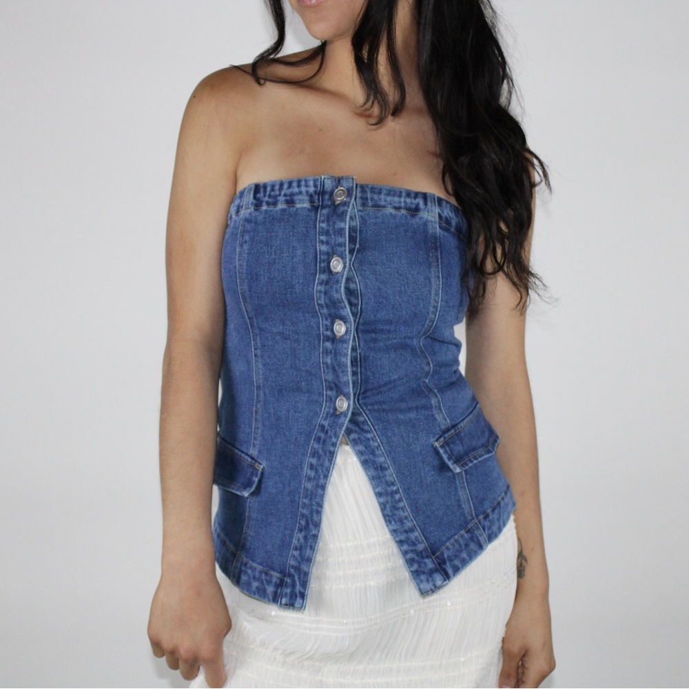 Charlotte Denim Top